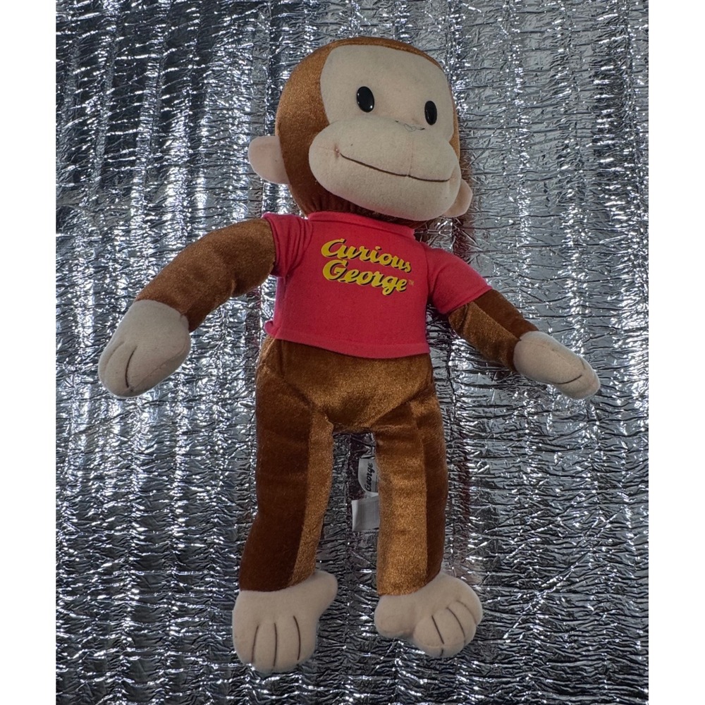 Kellytoy Curious George Plush Monkey Red Shirt Stuffed Animal 12 Inch Toy